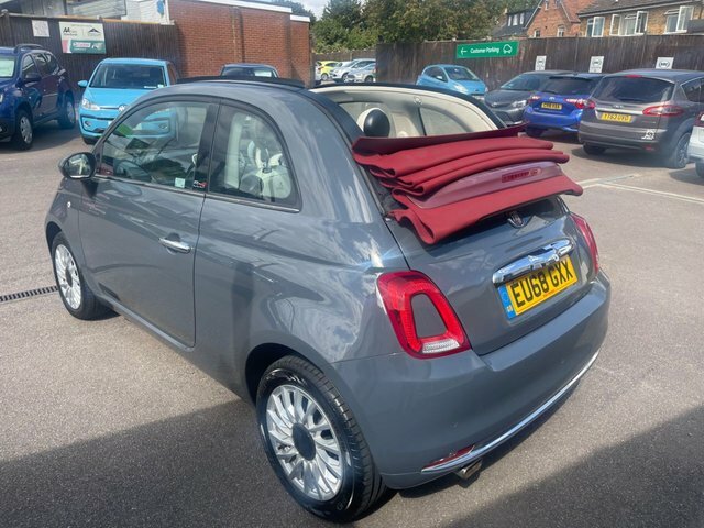 Fiat 500C 2018 1.2 Lounge Convertible Euro EU68GXX Grey #2