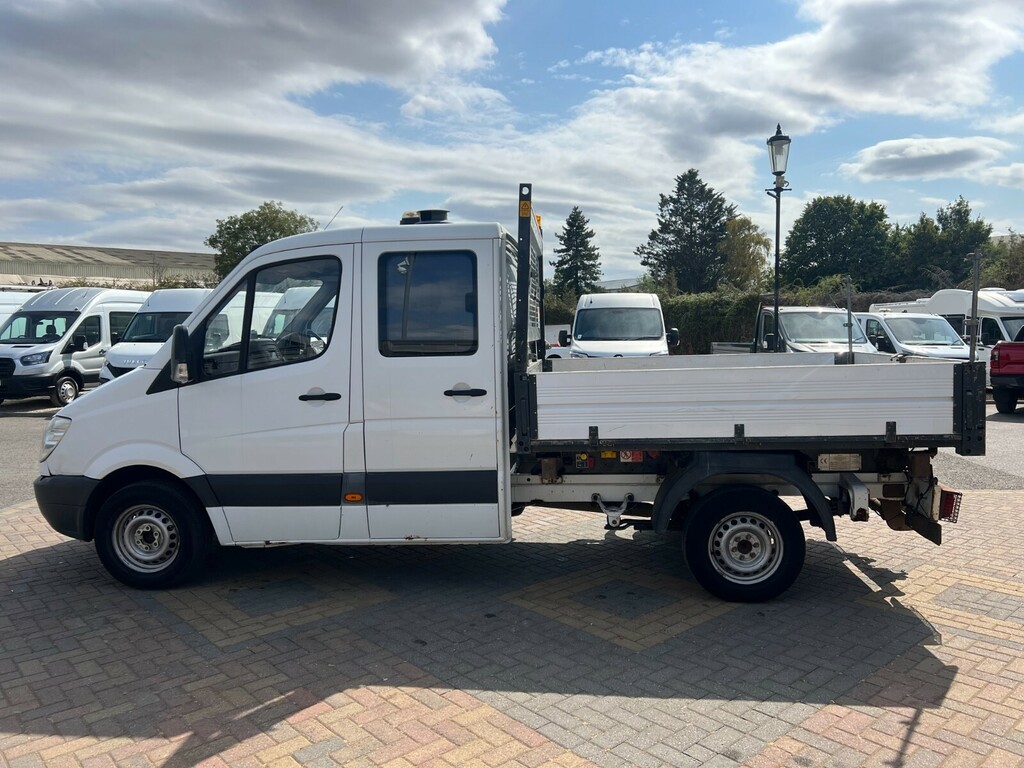 Mercedes-Benz Sprinter 313 Cdi 129 3 Seat Double Cab Alloy Tipper White #2