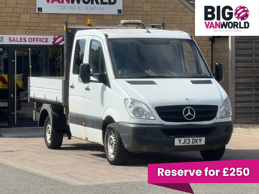 Mercedes-Benz Sprinter 313 Cdi 129 3 Seat Double Cab Alloy Tipper White