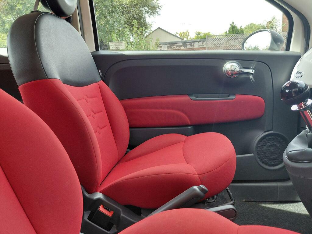 Fiat 500 Lounge 30 Taxred Leatherglass White #9