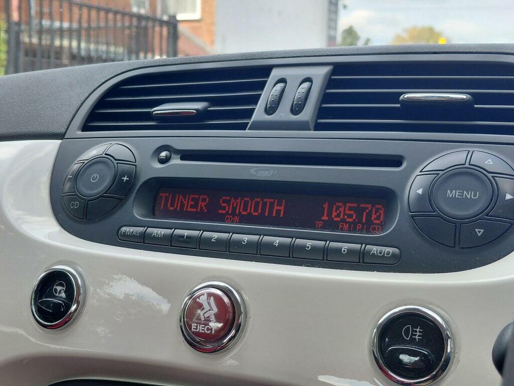 Fiat 500 Lounge 30 Taxred Leatherglass White #12