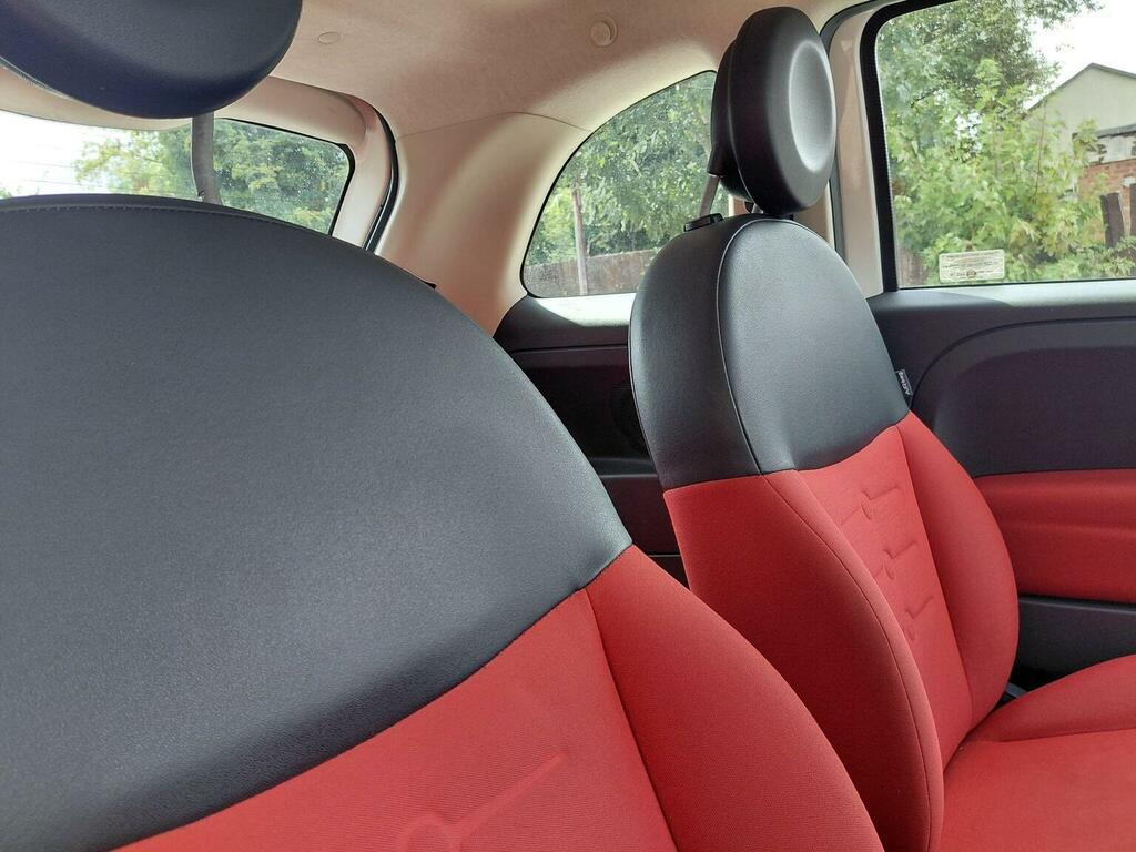 Fiat 500 Lounge 30 Taxred Leatherglass White #10