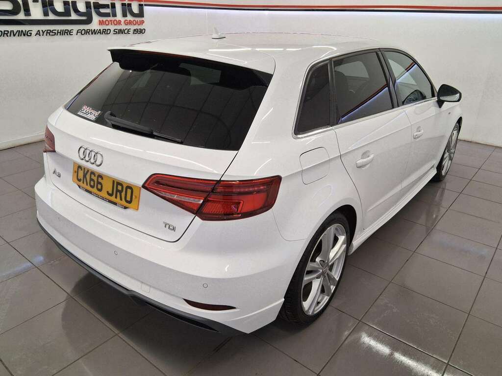 Audi A3 2.0 Tdi S Line Sportback White #6
