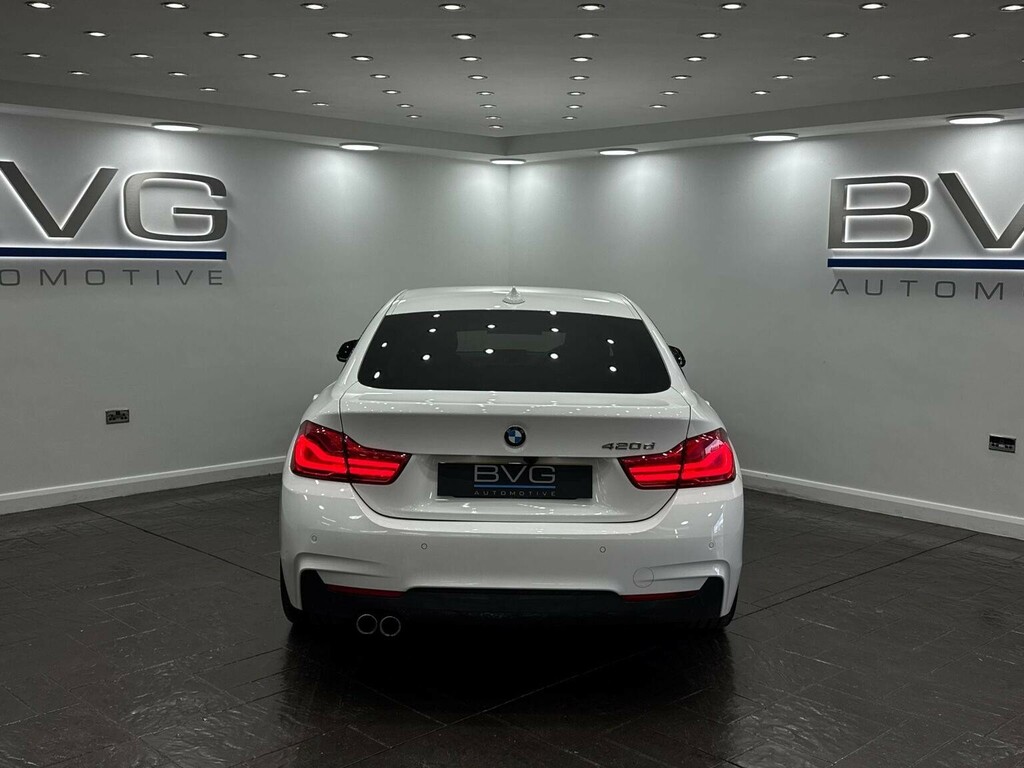 BMW 4 Series Gran Coupe Hatchback 2.0 420D M Sport Euro 6 Ss YV18AEZ White #6
