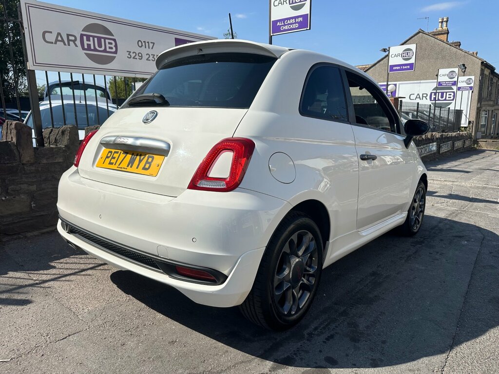 Fiat 500 1.2 S Hatchback Euro 6 Ss 69 PE17WYB White #5