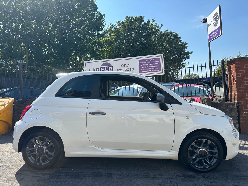 Fiat 500 1.2 S Hatchback Euro 6 Ss 69 PE17WYB White #6