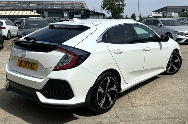 Honda Civic 1.0 Vtec Turbo Sr Hatchback Cvt Euro 6 White #3