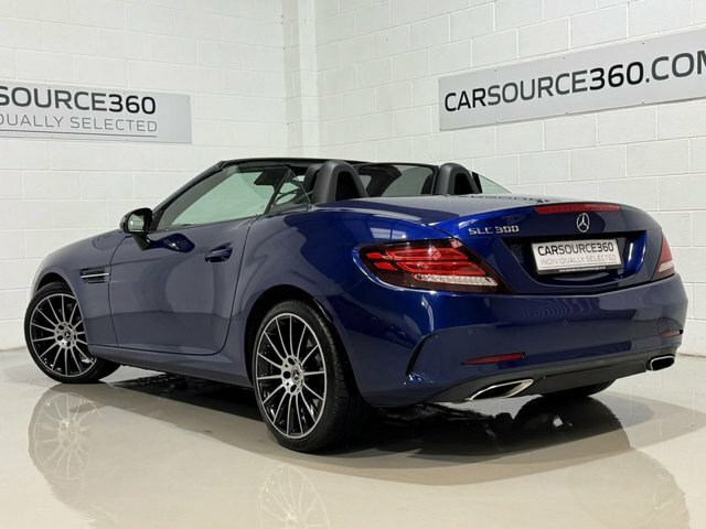 Mercedes-Benz SLC 2018 2.0 Slc300 Amg Line Convertible G- Blue #3