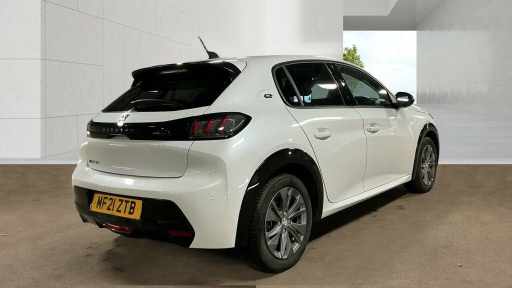 Peugeot e-208 Hatchback White #3