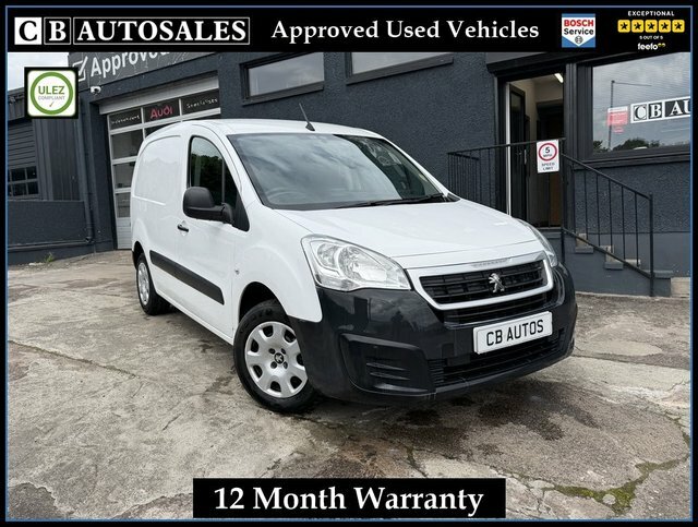 Peugeot Partner 2018 1.6 Bluehdi 855 Professional Panel Van Di White