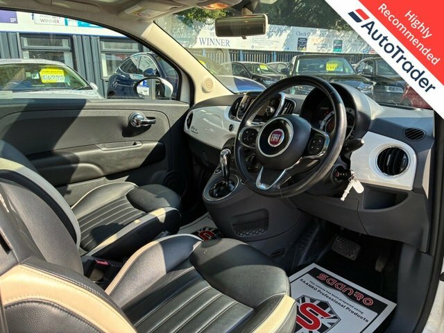 Fiat 500 1.2 Lounge Hatchback Dualogic Euro 6 S White #2