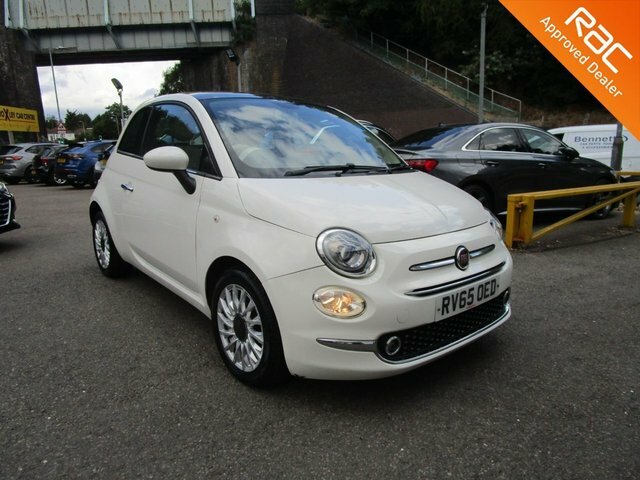 Fiat 500 1.2 Lounge Hatchback Euro 6 S S White