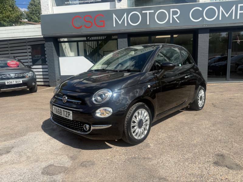 Fiat 500 1.2 Lounge - Pan Roof - Rear Sensors - Fsh - B Black