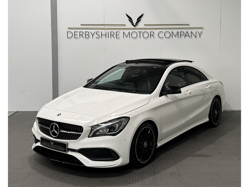 Mercedes-Benz CLA Class 2.1 Cla220d Amg Line Night Edition Plus Coupe White #2
