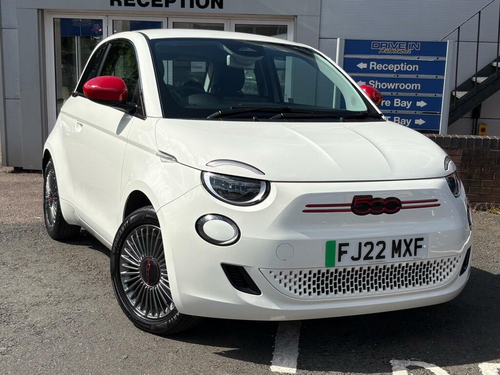 Fiat 500E Red White #5