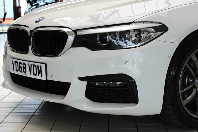 BMW 5 Series 520D M Sport Saloon YD68VDM White #2