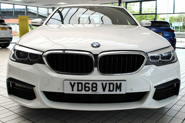 BMW 5 Series 520D M Sport Saloon YD68VDM White #4
