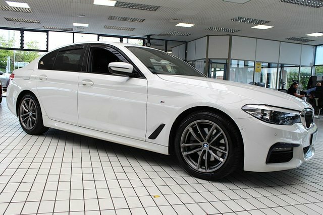 BMW 5 Series 520D M Sport Saloon YD68VDM White #6