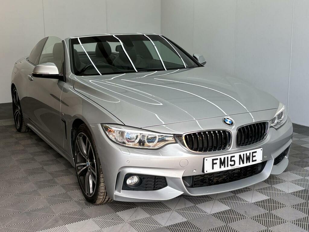 BMW 4 Series Convertible 2.0 420D M Sport Euro 6 Ss Silver #2