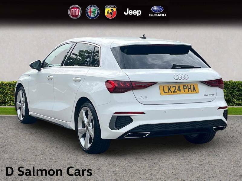 Audi A3 1.5 Tfsi 35 S Line Sportback S Tronic Euro 6 Ss White #3