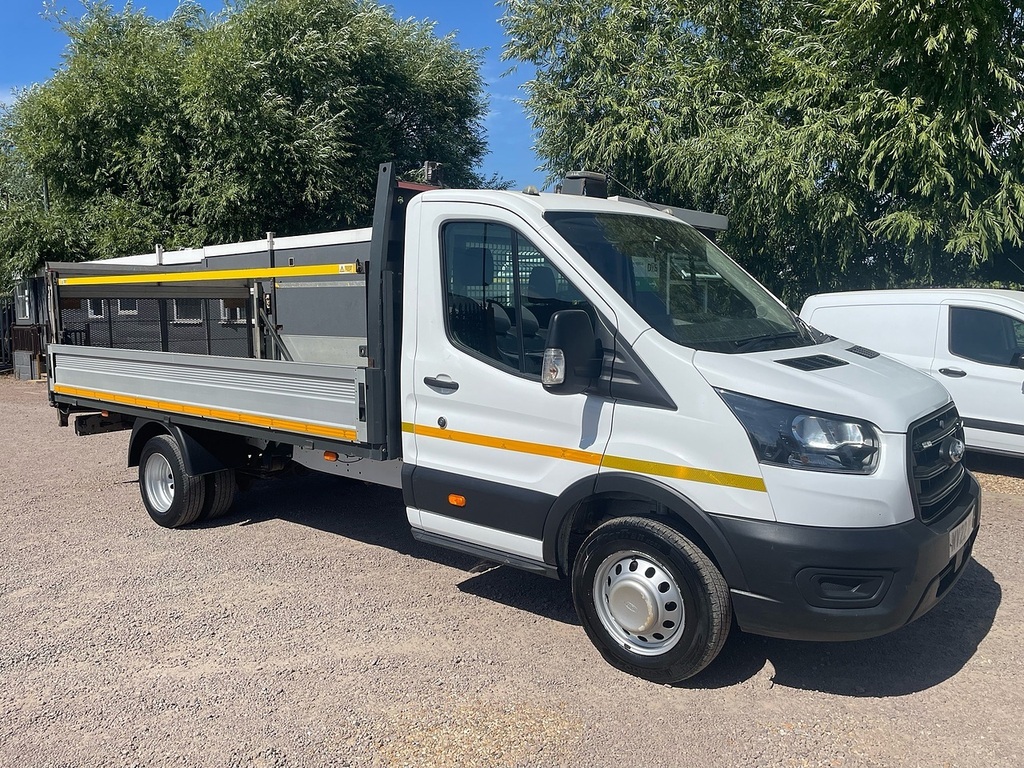 Ford Transit Custom 350 2.0 Ecoblue Leader L4 Xlwb Dropside Tail Lift White