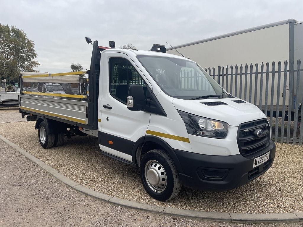 Ford Transit Custom 350 2.0 Ecoblue Leader L4 Xlwb Dropside Tail Lift White