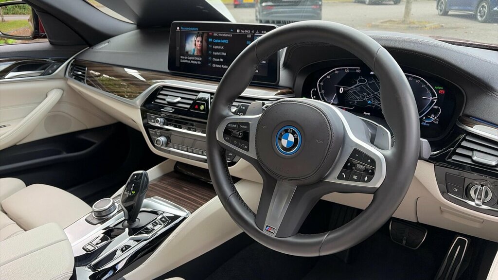 BMW 5 Series 530E M Sport Saloon Red #6