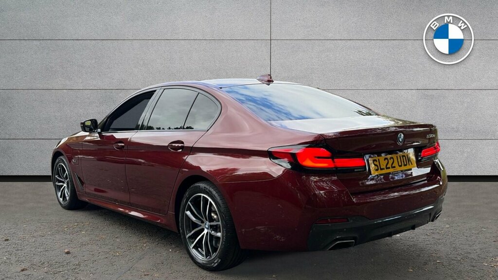 BMW 5 Series 530E M Sport Saloon Red #2
