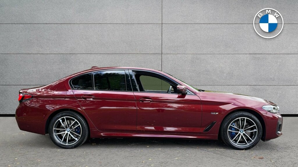 BMW 5 Series 530E M Sport Saloon Red #3