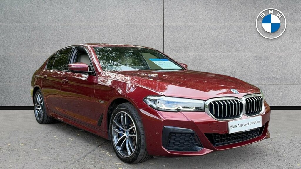 BMW 5 Series 530E M Sport Saloon Red