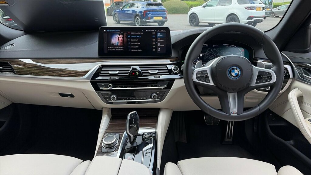 BMW 5 Series 530E M Sport Saloon Red #4