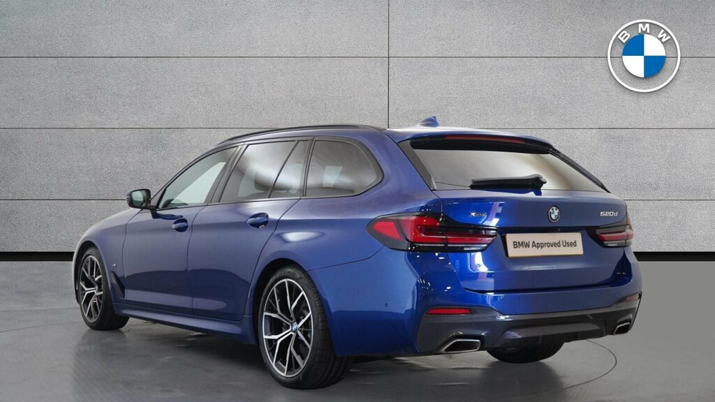 BMW 5 Series 2.0 520D Mht M Sport Touring Hybrid Ste Blue #2