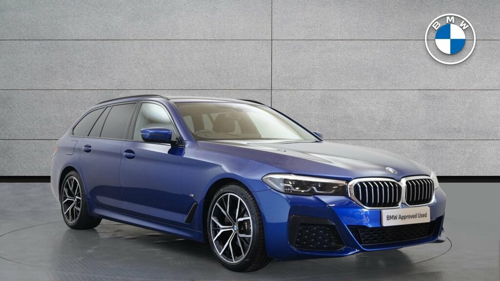 BMW 5 Series 2.0 520D Mht M Sport Touring Hybrid Ste Blue