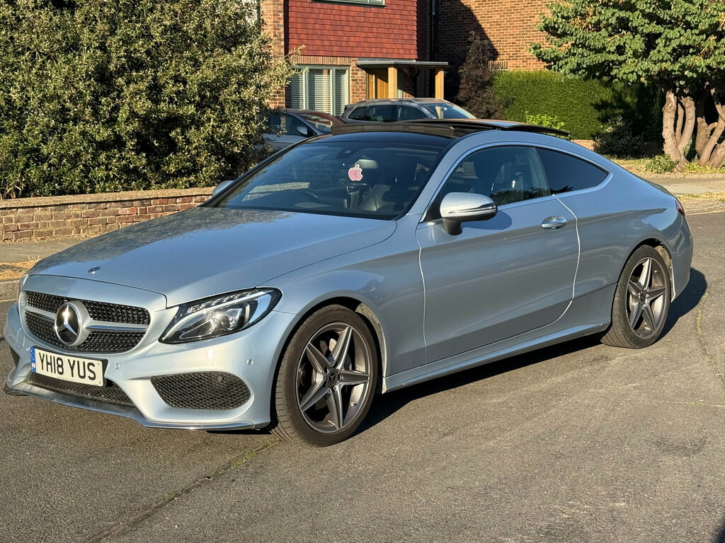Mercedes-Benz C Class 2.1 C220d Amg Line Premium Coupe G-tr Silver