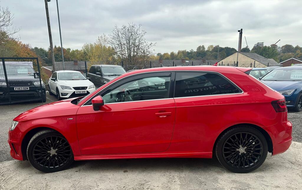 Audi A3 2.0 Tdi S Line S Tronic Quattro Euro 6 Ss YR66VFZ Red #3