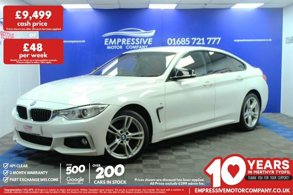 BMW 4 Series Gran Coupe 2L M Sport White