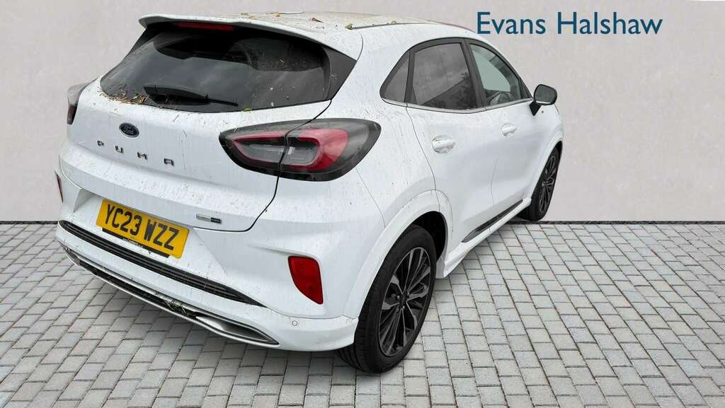 Ford Puma 1.0 Ecoboost Hybr Mhev 155 St-line Vignale Dct YC23WZZ White #4