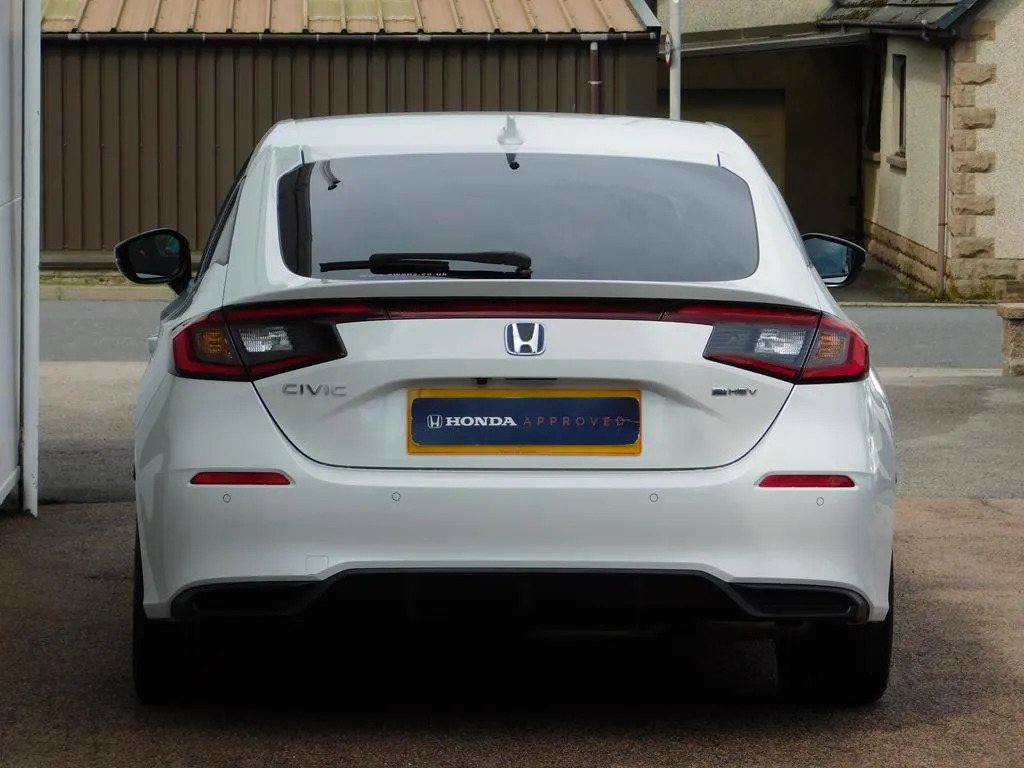 Honda Civic 2.0 H I-mmd Sport Ecvt Euro 6 Ss White #4