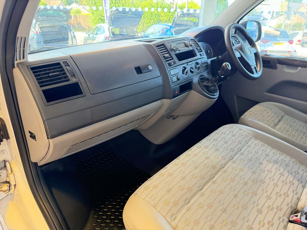Volkswagen Transporter T28 Tdi 102 Swb Double Cab 5 Seat Crew Van Low Roo White #15