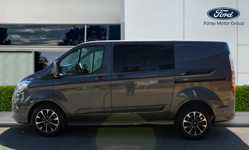 Ford Transit Custom 2.0 Ecoblue 185Ps Low Roof Dcab Sport Van CN21VNJ Grey #4