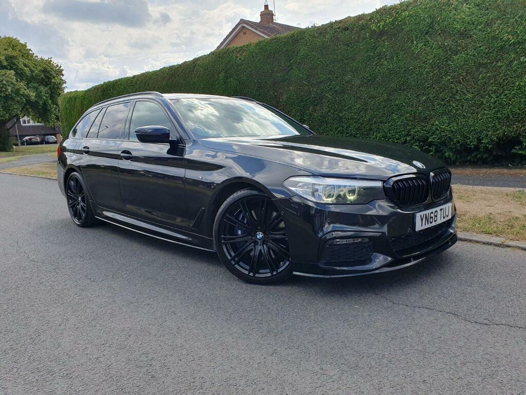 BMW 5 Series 3.0 540I Xdrive M Sport Touring 2018 YN68TUJ Black #5