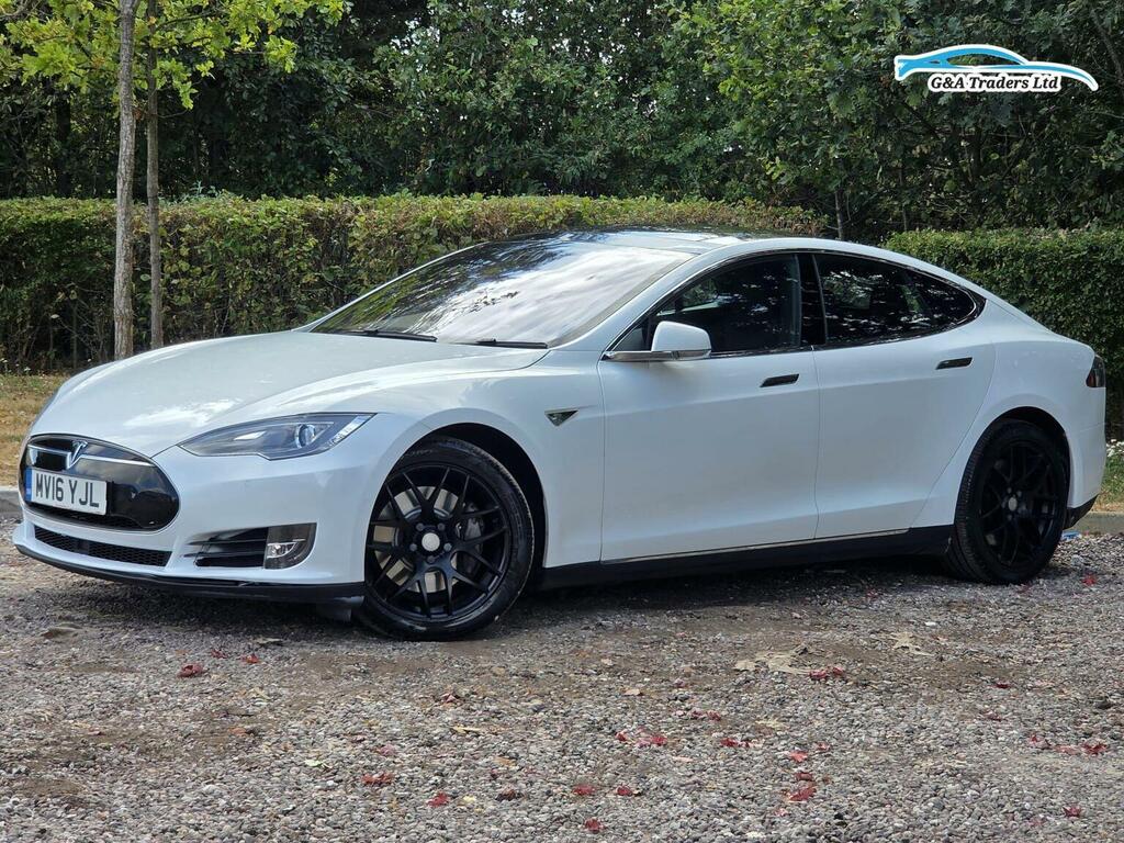 Tesla Model S Hatchback White #3