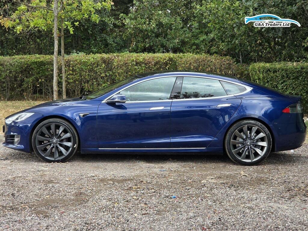Tesla Model S Hatchback Blue #4