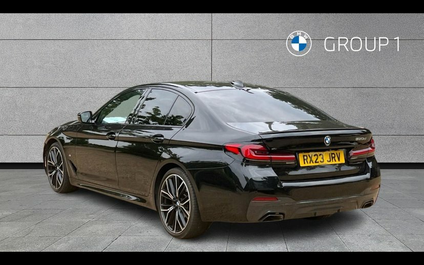 BMW 5 Series 520D M Sport Saloon RX23JRV Black #2
