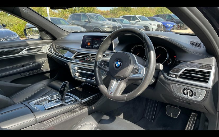 BMW 7 Series 740D Xdrive M Sport Saloon Black #6