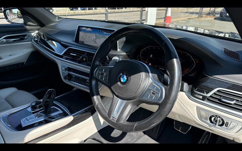 BMW 7 Series 740D Xdrive M Sport Saloon Black #6