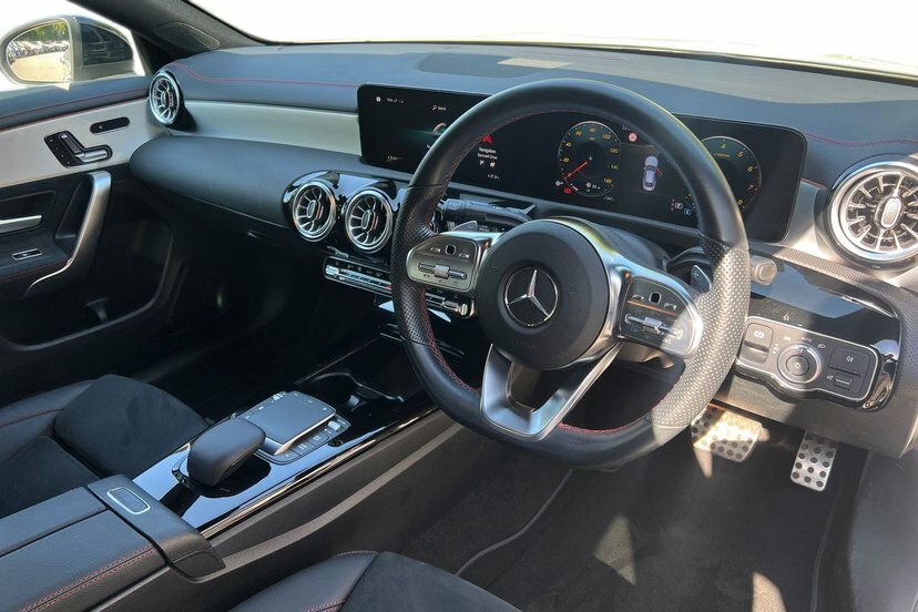Mercedes-Benz CLA Class Cla200 Amg Line Night Edition Premium Plus Coupe White #5