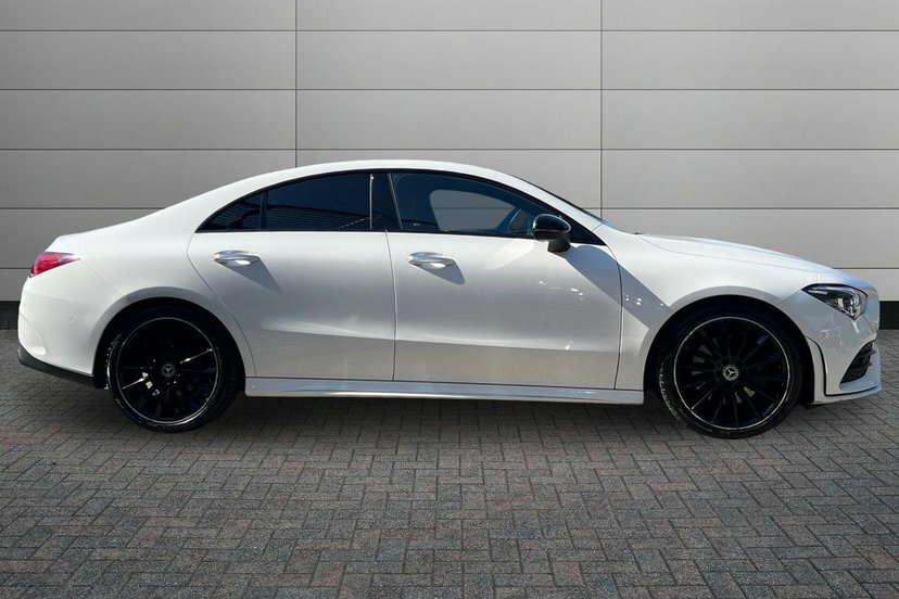 Mercedes-Benz CLA Class Cla200 Amg Line Night Edition Premium Plus Coupe White #3