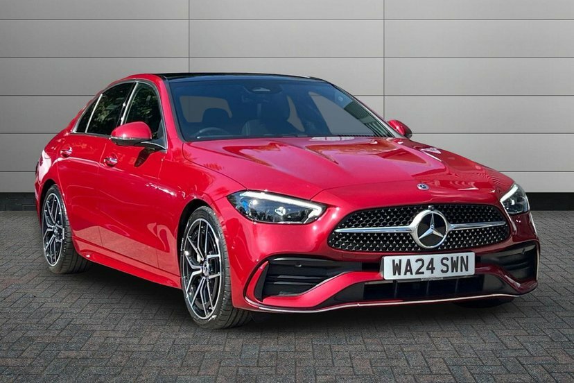 Mercedes-Benz C Class C220dh Mhev Amg Line Premium Plus Saloon Red