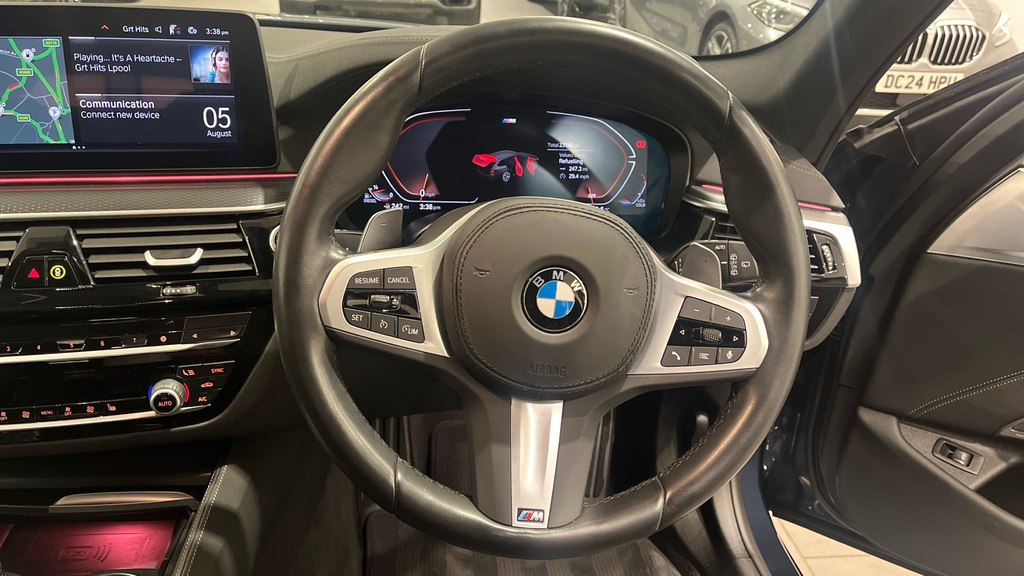 BMW 5 Series 2.0 520D Mht M Sport Touring Steptronic Euro 6 S Blue #5